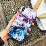 Moskado Phone Case For iPhone 6 6s 7 8 Plus Luxury Glossy Granite Stone Marble Texture Cover For iPhone 11 Pro X XS Max XR Shell