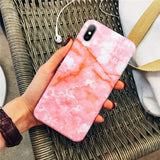 Moskado Phone Case For iPhone 6 6s 7 8 Plus Luxury Glossy Granite Stone Marble Texture Cover For iPhone 11 Pro X XS Max XR Shell