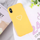 Lovebay Lovely Phone Case For iPhone 6 6s 7 8 Plus X XR XS Max Cute Cartoon Simple Love Heart Soft TPU For iPhone X Phone Case