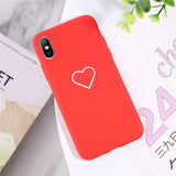Lovebay Lovely Phone Case For iPhone 6 6s 7 8 Plus X XR XS Max Cute Cartoon Simple Love Heart Soft TPU For iPhone X Phone Case