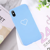 Lovebay Lovely Phone Case For iPhone 6 6s 7 8 Plus X XR XS Max Cute Cartoon Simple Love Heart Soft TPU For iPhone X Phone Case