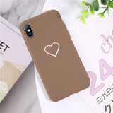 Lovebay Lovely Phone Case For iPhone 6 6s 7 8 Plus X XR XS Max Cute Cartoon Simple Love Heart Soft TPU For iPhone X Phone Case