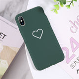 Lovebay Lovely Phone Case For iPhone 6 6s 7 8 Plus X XR XS Max Cute Cartoon Simple Love Heart Soft TPU For iPhone X Phone Case
