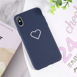 Lovebay Lovely Phone Case For iPhone 6 6s 7 8 Plus X XR XS Max Cute Cartoon Simple Love Heart Soft TPU For iPhone X Phone Case