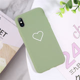 Lovebay Lovely Phone Case For iPhone 6 6s 7 8 Plus X XR XS Max Cute Cartoon Simple Love Heart Soft TPU For iPhone X Phone Case