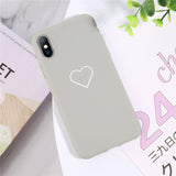 Lovebay Lovely Phone Case For iPhone 6 6s 7 8 Plus X XR XS Max Cute Cartoon Simple Love Heart Soft TPU For iPhone X Phone Case