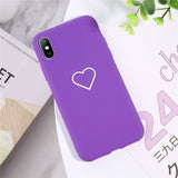 Lovebay Lovely Phone Case For iPhone 6 6s 7 8 Plus X XR XS Max Cute Cartoon Simple Love Heart Soft TPU For iPhone X Phone Case