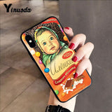 Yinuoda alenka bar wonka chocolate Custom Photo Soft Phone Case for iPhone 8 7 6 6S 6Plus X XS MAX 5 5S SE XR 10 Cover
