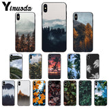Yinuoda Palm tree leaf mountain white smoke TPU Soft Silicone Phone Case for iPhone 8 7 6 6S Plus X XS MAX 5 5S SE XR Cover