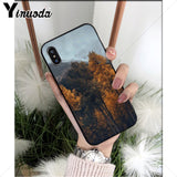 Yinuoda Palm tree leaf mountain white smoke TPU Soft Silicone Phone Case for iPhone 8 7 6 6S Plus X XS MAX 5 5S SE XR Cover