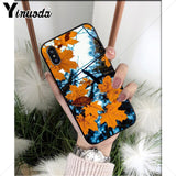 Yinuoda Palm tree leaf mountain white smoke TPU Soft Silicone Phone Case for iPhone 8 7 6 6S Plus X XS MAX 5 5S SE XR Cover