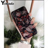 Yinuoda Palm tree leaf mountain white smoke TPU Soft Silicone Phone Case for iPhone 8 7 6 6S Plus X XS MAX 5 5S SE XR Cover