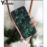 Yinuoda Palm tree leaf mountain white smoke TPU Soft Silicone Phone Case for iPhone 8 7 6 6S Plus X XS MAX 5 5S SE XR Cover