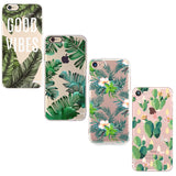 Silicone Cover Couple Case For iPhone X 6 6S 7 8 Plus 5 5S SE 10 XS Lover Plant Cartoon Pattern Phone Cases Back Shell Capa