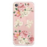 Silicone Cover Couple Case For iPhone X 6 6S 7 8 Plus 5 5S SE 10 XS Lover Plant Cartoon Pattern Phone Cases Back Shell Capa