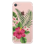 Silicone Cover Couple Case For iPhone X 6 6S 7 8 Plus 5 5S SE 10 XS Lover Plant Cartoon Pattern Phone Cases Back Shell Capa