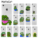 MaiYaCa Sad Frog pepe meme TPU Soft High Quality Phone Case for iPhone X XS MAX 6 6S 7 7plus 8 8Plus 5 5S XR