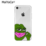MaiYaCa Sad Frog pepe meme TPU Soft High Quality Phone Case for iPhone X XS MAX 6 6S 7 7plus 8 8Plus 5 5S XR