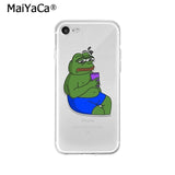 MaiYaCa Sad Frog pepe meme TPU Soft High Quality Phone Case for iPhone X XS MAX 6 6S 7 7plus 8 8Plus 5 5S XR