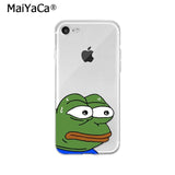 MaiYaCa Sad Frog pepe meme TPU Soft High Quality Phone Case for iPhone X XS MAX 6 6S 7 7plus 8 8Plus 5 5S XR