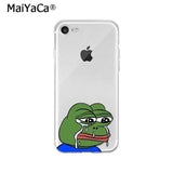 MaiYaCa Sad Frog pepe meme TPU Soft High Quality Phone Case for iPhone X XS MAX 6 6S 7 7plus 8 8Plus 5 5S XR