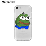 MaiYaCa Sad Frog pepe meme TPU Soft High Quality Phone Case for iPhone X XS MAX 6 6S 7 7plus 8 8Plus 5 5S XR