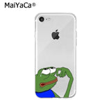 MaiYaCa Sad Frog pepe meme TPU Soft High Quality Phone Case for iPhone X XS MAX 6 6S 7 7plus 8 8Plus 5 5S XR