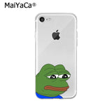 MaiYaCa Sad Frog pepe meme TPU Soft High Quality Phone Case for iPhone X XS MAX 6 6S 7 7plus 8 8Plus 5 5S XR
