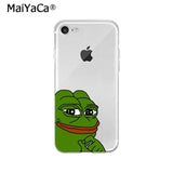 MaiYaCa Sad Frog pepe meme TPU Soft High Quality Phone Case for iPhone X XS MAX 6 6S 7 7plus 8 8Plus 5 5S XR