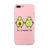 Cute Phone Case Coque For iPhone XR 6 6S Plus X 5 SE Plus Case Cartoon Summer Fruit Avocado Pink Phone Cover For iPhone 8 7 Plus