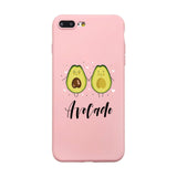 Cute Phone Case Coque For iPhone XR 6 6S Plus X 5 SE Plus Case Cartoon Summer Fruit Avocado Pink Phone Cover For iPhone 8 7 Plus
