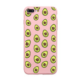 Cute Phone Case Coque For iPhone XR 6 6S Plus X 5 SE Plus Case Cartoon Summer Fruit Avocado Pink Phone Cover For iPhone 8 7 Plus