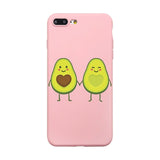 Cute Phone Case Coque For iPhone XR 6 6S Plus X 5 SE Plus Case Cartoon Summer Fruit Avocado Pink Phone Cover For iPhone 8 7 Plus