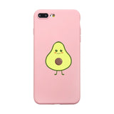 Cute Phone Case Coque For iPhone XR 6 6S Plus X 5 SE Plus Case Cartoon Summer Fruit Avocado Pink Phone Cover For iPhone 8 7 Plus