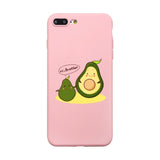 Cute Phone Case Coque For iPhone XR 6 6S Plus X 5 SE Plus Case Cartoon Summer Fruit Avocado Pink Phone Cover For iPhone 8 7 Plus
