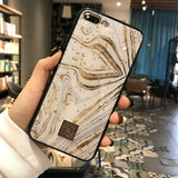 Glitter Gold Marble Case For iPhone X XS Max XR 7 Soft TPU Granite Geometry Cover For iPhone 7 8 6 6s Plus Cover Phone Case