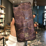 Glitter Gold Marble Case For iPhone X XS Max XR 7 Soft TPU Granite Geometry Cover For iPhone 7 8 6 6s Plus Cover Phone Case