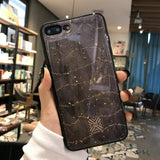 Glitter Gold Marble Case For iPhone X XS Max XR 7 Soft TPU Granite Geometry Cover For iPhone 7 8 6 6s Plus Cover Phone Case