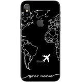 Personalized Custom Name World Map Crown Heart Soft Clear Phone Case For iPhone 6 6S 7 8 Plus X XS 11 Pro max Huaiwei P10 20 30