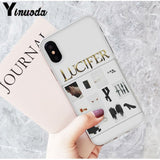 Yinuoda American TV Lucifer TPU Soft Silicone Phone Case Cover for Apple iPhone 8 7 6 6S Plus X XS MAX 5 5S SE XR Mobile Cases