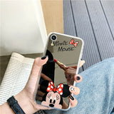 BSLIUFANG Popular Cartoon Silicone Soft Case For iPhone X XS Max XR TPU Lovely Mirror Cover case for iPhone 7 8 6 6S Plus Cases