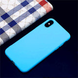 HKGK Luxury Soft Back Matte Color Cases for iPhone 7 plus 8 6 6s X XS max XR 5 5s SE Case Shockproof TPU Silicone Back Cover