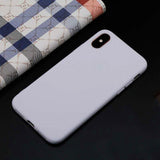 HKGK Luxury Soft Back Matte Color Cases for iPhone 7 plus 8 6 6s X XS max XR 5 5s SE Case Shockproof TPU Silicone Back Cover