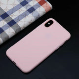 HKGK Luxury Soft Back Matte Color Cases for iPhone 7 plus 8 6 6s X XS max XR 5 5s SE Case Shockproof TPU Silicone Back Cover
