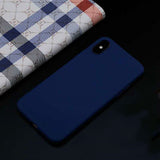HKGK Luxury Soft Back Matte Color Cases for iPhone 7 plus 8 6 6s X XS max XR 5 5s SE Case Shockproof TPU Silicone Back Cover