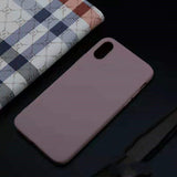 HKGK Luxury Soft Back Matte Color Cases for iPhone 7 plus 8 6 6s X XS max XR 5 5s SE Case Shockproof TPU Silicone Back Cover