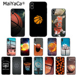 MaiYaCa Basketball basket High Quality Phone Case for iPhone 6S 6plus 7 7plus 8 8Plus X Xs MAX 5 5S XR