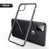 For iPhone 11 Case Laser Plating Luxury TPU Soft Clear Cover For iPhone 11 Pro Max Plus 2019 Bright Crystal Phone Case