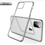 For iPhone 11 Case Laser Plating Luxury TPU Soft Clear Cover For iPhone 11 Pro Max Plus 2019 Bright Crystal Phone Case