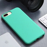 Eco-Friendly Silicone Case For iPhone 11 Pro Max 7 8 Plus XR XS MAX Phone Case Cover For iPhone 6 6s Plus X Soft TPU Wheat Straw